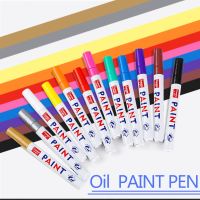 【CC】 12 Colors Rubber Permanent Paint Metal Graffiti Oily Markers Supplies Stationery