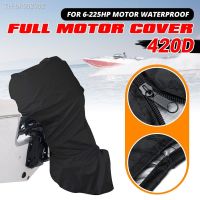 ☂☄ 6-225HP 420D Black Marine Full Outboard Engine Cover Waterproof Sunscreen Barco Boat Outboard Motor Dustproof Protect Canvas