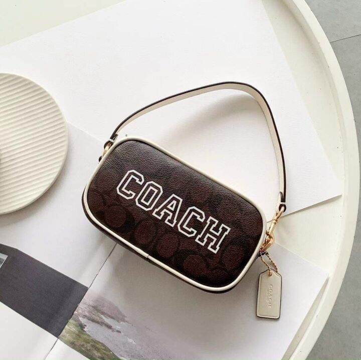 Coach Jamie Wristlet In Signature Canvas With Varsity Motif CB851