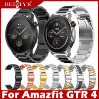 วัสดุ สแตนเลสสตีล สายนาฬิกา For Amazfit GTR 4 สาย นาฬิกา สมาร์ทวอทช์ สายนาฬิกาข้อมือสำหรับ Bracelet Metal band Amazfit GTR4 Strap watchband metal strap Bracelet Wristbands watchband Accessories