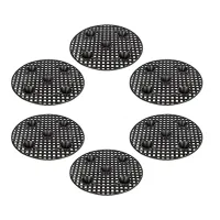 6 Pack Plant Level Planters, Black Round Plant Planter Holder for Indoor Outdoor Garden Floor Protector