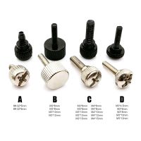 5pcs 6#-32 M3 M4 Carbon Steel Slotted Phillips Head Hand Tighten Bolt Thumbscrew Thumb Screw L=4-15mm for PC Computer Case Cover Screw Nut Drivers