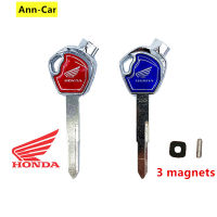 【 Stock】Motor โลหะ Blank Key สำหรับ Honda Wave 110i Honda Click 125i RS150R Rs150r-Left ใบมีด-3แม่เหล็ก