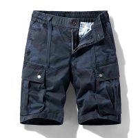 Men Camouflage Cotton Loose Casual Cargo Shorts Men Summer Tactical Jogger Shorts Men Multiple Pockets Five Points Shorts Men