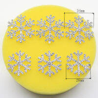 10Pcsset snowflake Rhinestone Buckles Wedding decoration DIY Accessories decoration clothing buttons