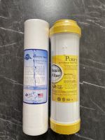 ไส้กรองน้ำ 2 ขั้นตอน ขนาด 10 นิ้ว PP resin (ไส้กรองหยาบSedimentและไส้กรองน้ำเรซิ่น )