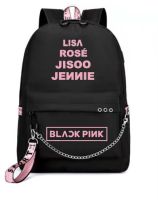 BLACKPINK ปาร์คแจยอง LISA กระเป๋าเป้สะพายหลังแบบเดียวกับ Kim Ji Soo กระเป๋าเป้สะพายหลังสไตล์เกาหลี USB