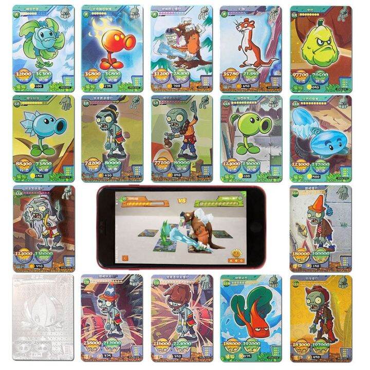 2023Anime Plants VS Zombies Cards Board Game Flash Cards Platinum