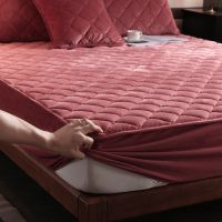 Plush Thicken Quilted Mattress sheets double bed Warm Soft Crystal Bedsheet Quilted fitted bed sheet (Need order pillowcases)