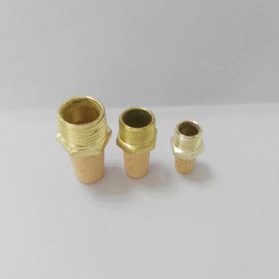 Free shipping Pneumatic solenoid valve copper muffler PST 03Thread 3/8 quot; copper muffler exhaust vent 10pcs/lot