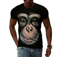 Summer Trendly Men Funny Monkey graphic t shirts Fashion Taste Casual Personality Printed T-shirt Hip Hop street style Tees Top