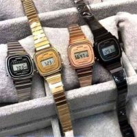 นาฬิกา Casio นาฬิกาข้อมือผู้หญิง รุ้นจิ๋วหน้าปัดเล็ก มี 4 สี สายสเตนเลส รุ่น B640WC-5A ตั้งเวลาให้และแถมฟรีกล่องและถุงกระดาษ