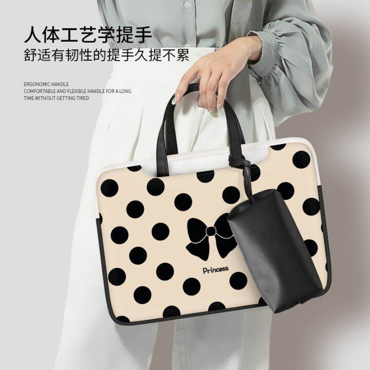 simple-wave-point-laptop-bag-for-women-for-lenovo-xiaoxin-air14-macbookpro15-6-inch-huawei-matebook13-3-xiaomi-16-cute-niche-protective-case-17-inchth