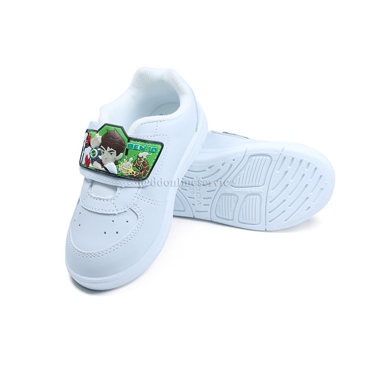 adda-รุ่น-41n08-รองเท้าพละเด็กผู้ชาย-รองเท้าสีขาวสำหรับเด็กนักเรียนชาย-รองเท้าผ้าใบใส่เล่นกีฬา-รองเท้าพละลายเบนเทนราคาถูก