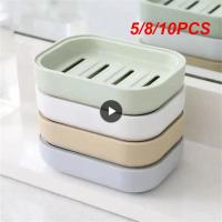 5/8/10PCS Wear-resistant Soap Dish Plastic Soap Storage Shelf Environmentally Friendly Storage Box Multifunctional Soap Dishes