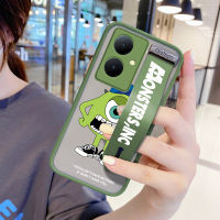 Mop Mall สำหรับ Vivo Y78 Y78 5G + 5G พร้อมแถบข้อมือกันกระแทกหลังฝ้าเคสลายการ์ตูน Monsters University ตลก Sullivan เคสใส่โทรศัพท์ขอบนิ่มปกป้องเลนส์เต็มรูปแบบเคสโทรศัพท์บางเฉียบ