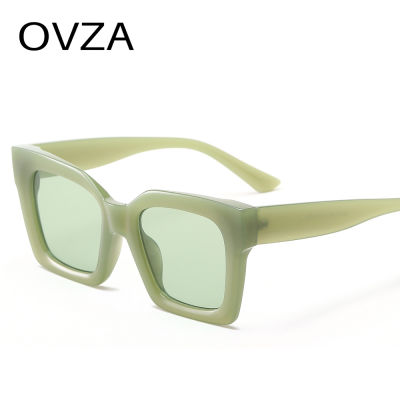 OVZA แฟชั่นสแควร์แว่นกันแดดผู้หญิงไล่โทนสีแว่นกันแดดบุรุษ S6017