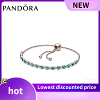 [New product] Pandoraˉ bracelet Pandoraˉ turquoise shiny tennis bracelet rope 588961C01 as a gift [สินค้าใหม่] สร้อยข้อมือแพนดอร่า สร้อยข้อมือแพนดอร่า เทอร์ควอยซ์ สร้อยข้อมือเทนนิส เชือก