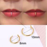 【LZ】✙◇✻  Aço cirúrgico Anel de nariz falso Nose Wrap Cuffs Septo Clip Hoop Lip Hoop Anéis Conch Brinco Body Jewelry 2pcs