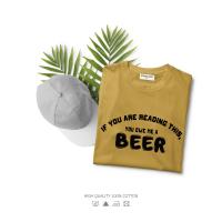 Snow&amp;Sun เสื้อคอกลม ลาย Own me a beer มี 4 สีให้เลือก เสื้อยืดพิมพ์ลาย เสื้อยืดผู้หญิง เสื้อยืดผู้ชายใส่สบาย เสื้อยืดคอกลม เสื้อราคาถูก