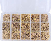 660/1150 Pcs เกลียวฝังชุดถั่ว M2 M2.5 M3 M4 ด้ายหญิงทองเหลือง Knurled Nut Assortment Kit-SJK STORE