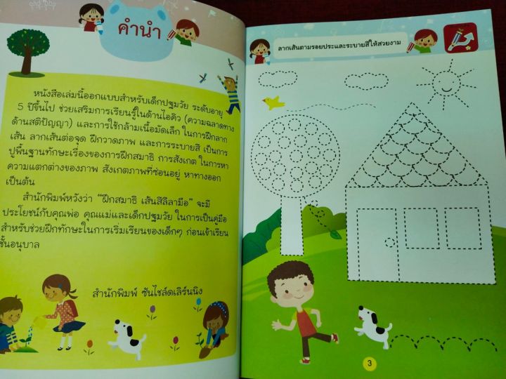 หนังสือเด็ก-แบบฝึกทักษะเสริมการเรียนรู้-ชุด-ฝึกสมาธิ-เส้น-สี-สีลามือ