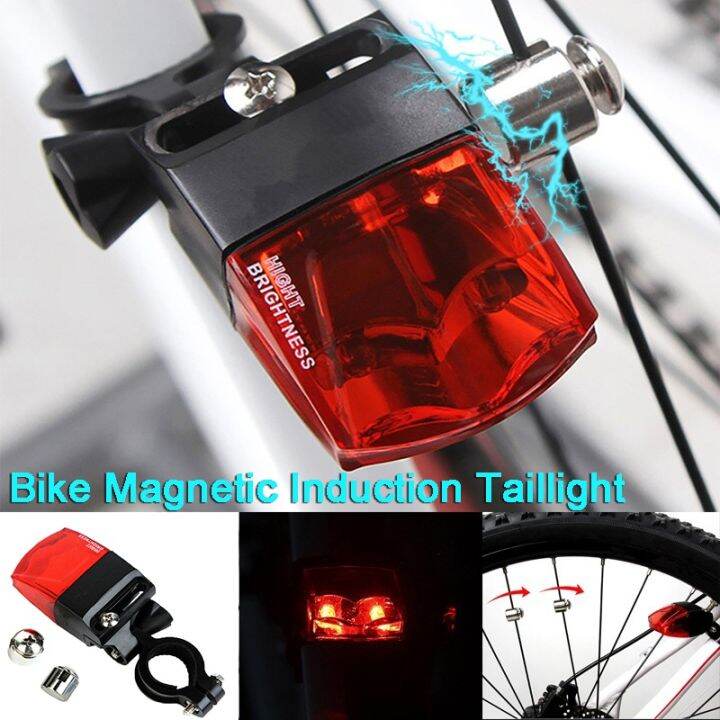induction Bicycle Tail Light, Selfpowered Waterproof
