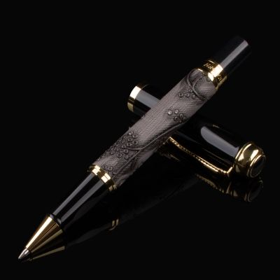 Luxury Gift Pen Set DIKA WEN High Quality Dragon leather Rollerball Pen with Original Case Metal Ballpoint Pens Gift Pens