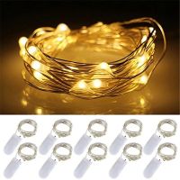 2M 20 leds Silver Wire Fairy Garland Lamp LED String Lights Christmas Wedding Home Party Decoration Powered By CR2032 Battery