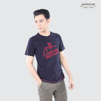 ARROW เสื้อยืดคอกลม  Cotton 100% สีกรม รหัส  MTCM907W2CS -NV