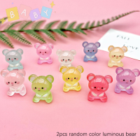 FactoryOutlete?Cheap? 2pcs น่ารักการ์ตูนส่องสว่างหมี Miniature Bear เรซิ่นเครื่องประดับตกแต่งรถ