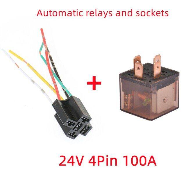 ซ็อกเก็ตรีเลย์ยานยนต์-dc-12v-24v-80a-5pin-100a-1ชุดกันน้ำรีเลย์รถยนต์พร้อมช่องเสียบรีเลย์สวิตช์ควบคุมรีเลย์