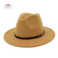 QBHAT ปีกกว้างวินเทจ Trilby Fedoras สไตล์สีดำปานามาคริสตจักรหมวกผู้ชายเลดี้แจ๊สหมวกฤดูใบไม้ร่วงฤดูหนาวสตรีขนสัตว์รู้สึกหมวก