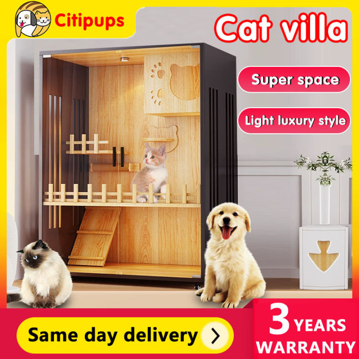 Solid Wood Cat Cage Villa Oversized Luxury Cat Cage Cat House Cat House Home Indoor Cat House 