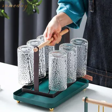 1pc Home Coffee Cup Drying Rack Glass Cup Draining Shelf Cup Drainer Stand