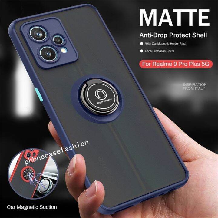 สำหรับ-realme-9i-9-pro-plus-5g-9pro-9pro-realme9โปร่งใสดูหรูหราเคสโทรศัพท์ป้องกันลายนิ้วมือปลอกกันกระแทกฝาหลังด้าน