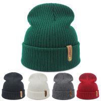 แฟชั่นผู้หญิงผู้ชายฤดูหนาวหมวกถัก Skuilles Beanies สีทึบผู้หญิงหมวกไหมพรม U Nisex ฤดูหนาวหมวกผู้ชายยี่ห้อหมวกขายส่ง