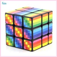 Rx Fanxin 3x3 Magic Cube พื้นผิวกระจกสีรุ้ง สร้างสรรค์ รูปทรงพิเศษ ความเร็วลูกบาศก์ ของเล่นทางปัญญา สําหรับเด็ก