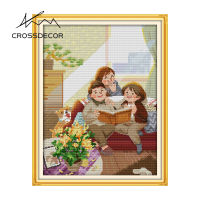 Crossdecor Cross Stitch ชุดกับวัสดุทำด้วยมือ Dmc ข้ามชุดด้าย11CT 14CT ประทับตรารูป DIY เย็บปักถักร้อยชุดตกแต่งสำหรับ Sala Wall - Reminisce