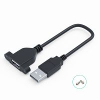 E5BA kabel ekstensi USB 2.0 pria wanita dengan sekrup untuk aksesori PC