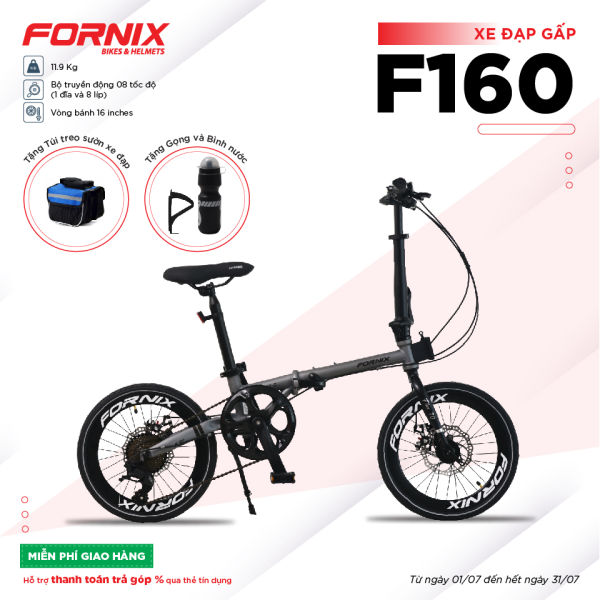 Xe đạp gấp gọn Fornix F160 CAO CẤP – BÁNH 16 inches