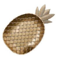 Nordic Decorative Tray Gold Pineapple Shape Serving Tray Jewelry Pallet Fruit Snack Dish Table Storage Organizer