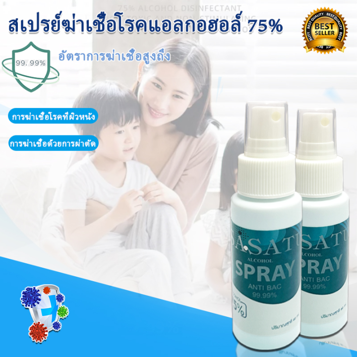 สเปรย์แอลกอฮอล์-75-ขนาด-60ml-100ml-สเปรย์แอลกอฮอล์พกพา-ขนาดเล็ก-ไม่ต้องล้างออก