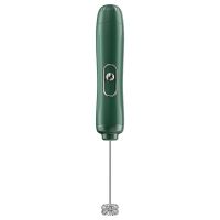 1 Pcs Milk Frother Handheld Hand Held Mixer Battery Powered Portable Cordless Foamer Egg Beater Kitchen Whisk Tools Green