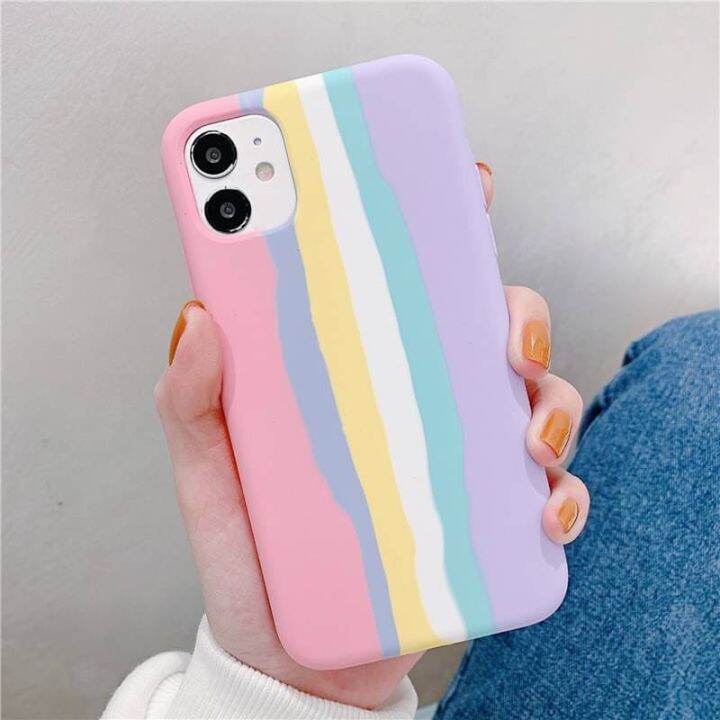 เคสรุ้ง-ออปโป้-oppo-reno5-f7-f5-f11pro-a3s-reno4-4g-a92-a93-a53-2020-a52020-a92020-reno2f-f9-a5s-a12-oppoa7-a15ซิลิโคน