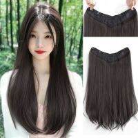 60ซม. ผู้หญิงยาวตรง Curly วิกผมสำหรับผู้หญิง5คลิปผม Hairpiece ที่มองไม่เห็นเพิ่มปริมาณผม U-Shaped Hair Extension อุปกรณ์เสริมผมในสต็อก