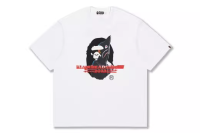 BAPE BHS เสื้อยืดผ่อนคลายครบรอบ30ปีเสื้อยืดผู้ชายแขนสั้น0701