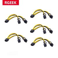 5PCS RGEEK EPS CPU 12V 8 Pin to Dual 8 (6+2) Pin VGA Graphic Video Card GPU Adapter Power Supply Splitter Cable 20cm Cables