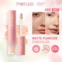 PINKFLASH คอนซีลเลอร์คอนซีลเลอร์แบบน้ำที่ระบายอากาศได้,คอนซีลเลอร์แผลเป็นจากสิวรอยคล้ำรอบดวงตาเครื่องสำอางทาตัวติดทนนาน