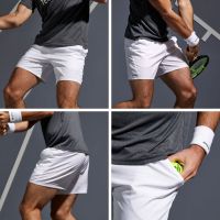 Artengo กางเกงเทนนิส กางเกงกีฬาผู้ชาย กางเกงขาสั้น รุ่น DRY 100 Tennis Shorts มีเชือกผูกด้านใน (สีขาว,สีดำ, สีกรมท่า) ความยาว 17 นิ้ว